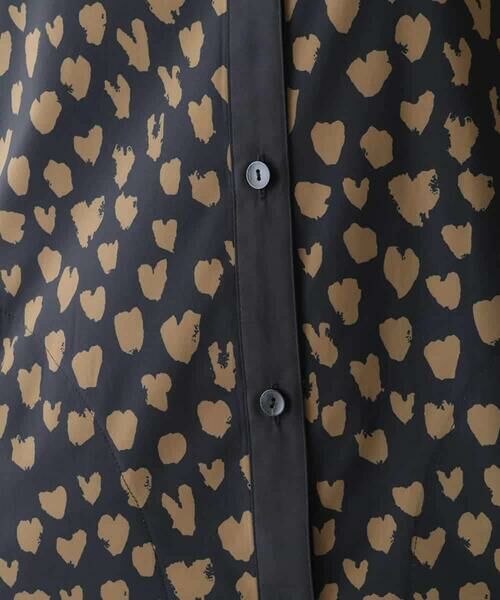 HIROKO BIS / ヒロコビス ロング・マキシ丈ワンピース | ハート柄ドット衿付きシャツワンピース /洗える | 詳細8