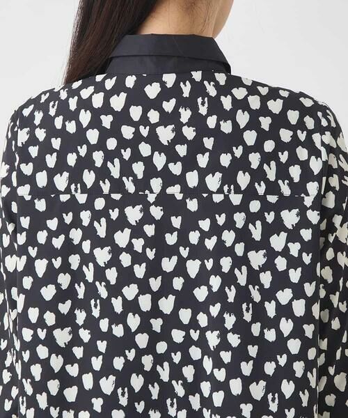 HIROKO BIS / ヒロコビス ロング・マキシ丈ワンピース | ハート柄ドット衿付きシャツワンピース /洗える | 詳細16