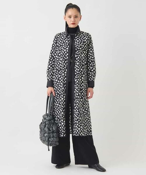 HIROKO BIS / ヒロコビス ロング・マキシ丈ワンピース | ハート柄ドット衿付きシャツワンピース /洗える | 詳細25