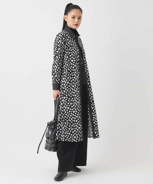 HIROKO BIS / ヒロコビス ロング・マキシ丈ワンピース | ハート柄ドット衿付きシャツワンピース /洗える | 詳細26