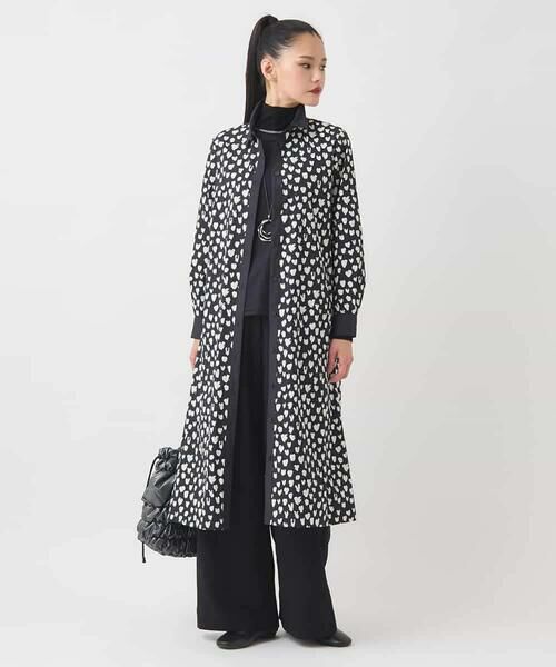 HIROKO BIS / ヒロコビス ロング・マキシ丈ワンピース | ハート柄ドット衿付きシャツワンピース /洗える | 詳細27