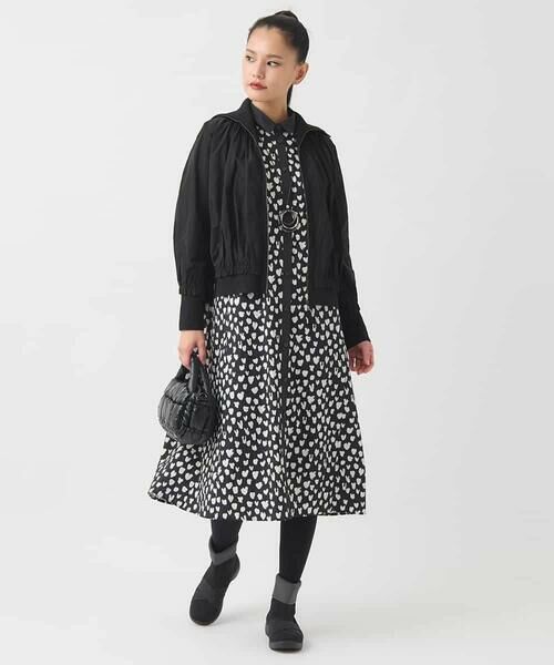 HIROKO BIS / ヒロコビス ロング・マキシ丈ワンピース | ハート柄ドット衿付きシャツワンピース /洗える | 詳細29