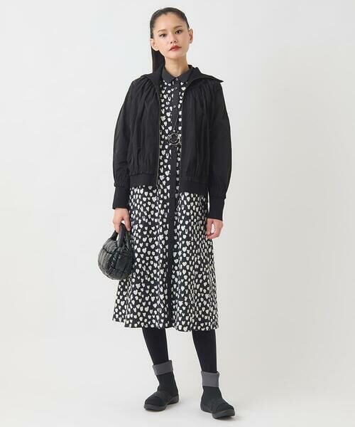 HIROKO BIS / ヒロコビス その他アウター | 異素材ジョイントニットブルゾン | 詳細10