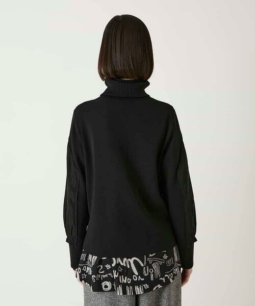 HIROKO BIS / ヒロコビス その他アウター | 異素材ジョイントニットブルゾン | 詳細3