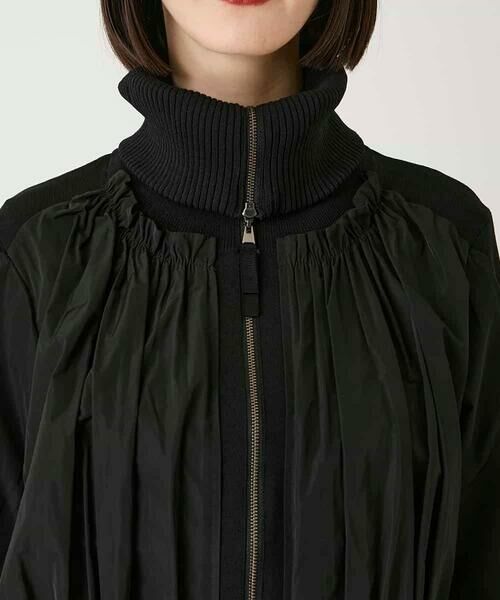 HIROKO BIS / ヒロコビス その他アウター | 異素材ジョイントニットブルゾン | 詳細4
