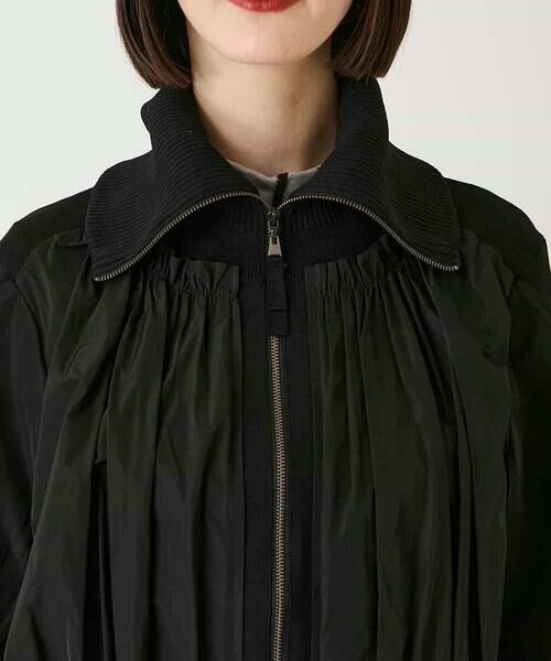 HIROKO BIS / ヒロコビス その他アウター | 異素材ジョイントニットブルゾン | 詳細5