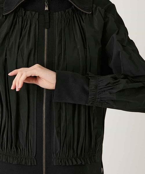 HIROKO BIS / ヒロコビス その他アウター | 異素材ジョイントニットブルゾン | 詳細6