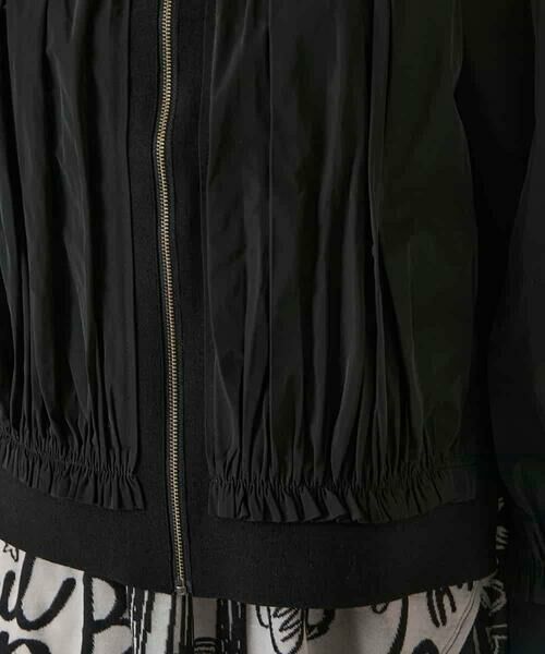 HIROKO BIS / ヒロコビス その他アウター | 異素材ジョイントニットブルゾン | 詳細7