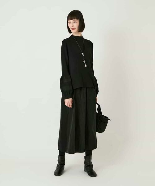 HIROKO BIS / ヒロコビス ニット・セーター | 異素材ジョイントニットプルオーバー | 詳細10