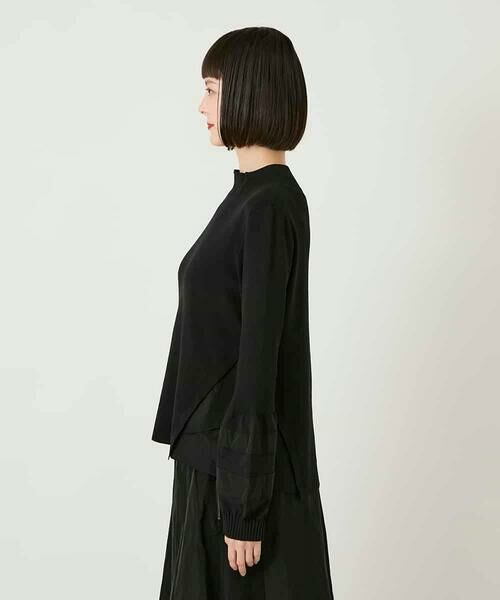 HIROKO BIS / ヒロコビス ニット・セーター | 異素材ジョイントニットプルオーバー | 詳細2