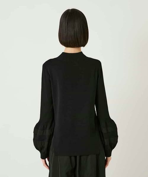 HIROKO BIS / ヒロコビス ニット・セーター | 異素材ジョイントニットプルオーバー | 詳細3