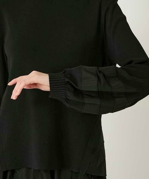 HIROKO BIS / ヒロコビス ニット・セーター | 異素材ジョイントニットプルオーバー | 詳細5