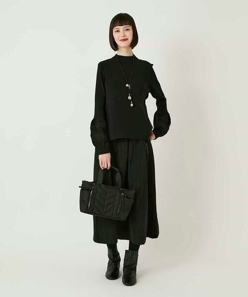 HIROKO BIS / ヒロコビス ニット・セーター | 異素材ジョイントニットプルオーバー | 詳細9