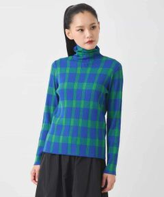 HIROKO BIS / ヒロコビス ニット・セーター | チェック柄インターシャニットプルオーバー
