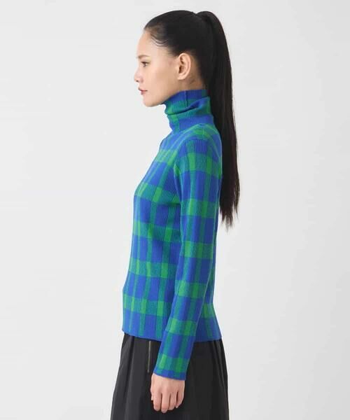 HIROKO BIS / ヒロコビス ニット・セーター | チェック柄インターシャニットプルオーバー | 詳細1