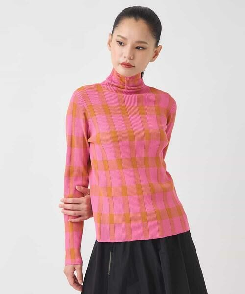 HIROKO BIS / ヒロコビス ニット・セーター | チェック柄インターシャニットプルオーバー | 詳細10