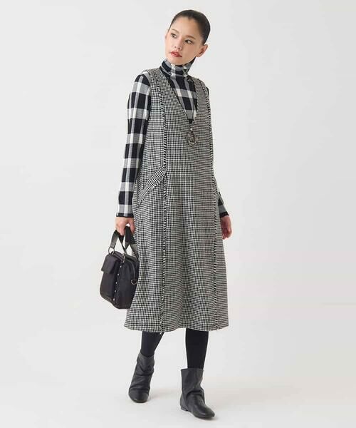 HIROKO BIS / ヒロコビス ニット・セーター | チェック柄インターシャニットプルオーバー | 詳細11