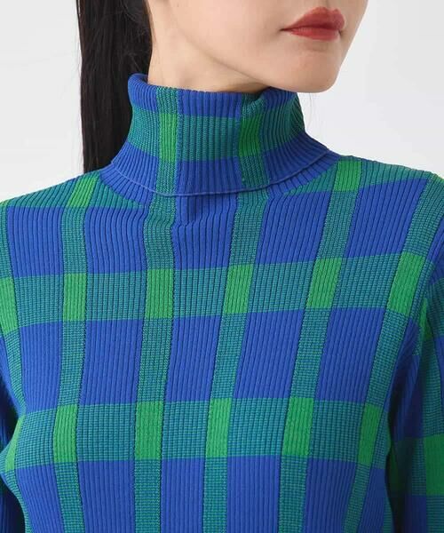 HIROKO BIS / ヒロコビス ニット・セーター | チェック柄インターシャニットプルオーバー | 詳細3