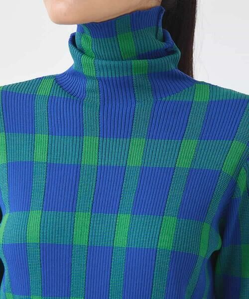 HIROKO BIS / ヒロコビス ニット・セーター | チェック柄インターシャニットプルオーバー | 詳細4