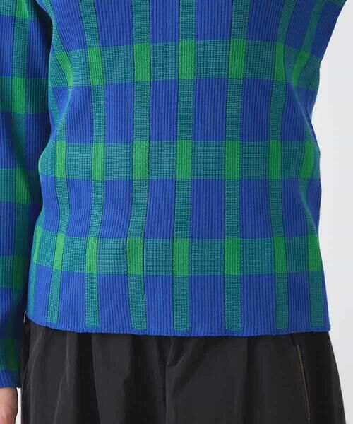 HIROKO BIS / ヒロコビス ニット・セーター | チェック柄インターシャニットプルオーバー | 詳細7