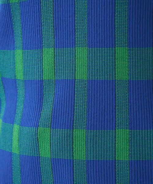 HIROKO BIS / ヒロコビス ニット・セーター | チェック柄インターシャニットプルオーバー | 詳細8