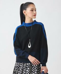 HIROKO BIS / ヒロコビス ニット・セーター | プレーティング刺繍ニットプルオーバー