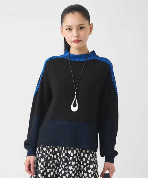 HIROKO BIS / ヒロコビス ニット・セーター | プレーティング刺繍ニットプルオーバー | 詳細1