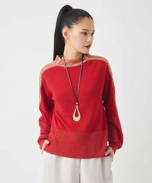 HIROKO BIS / ヒロコビス ニット・セーター | プレーティング刺繍ニットプルオーバー | 詳細13