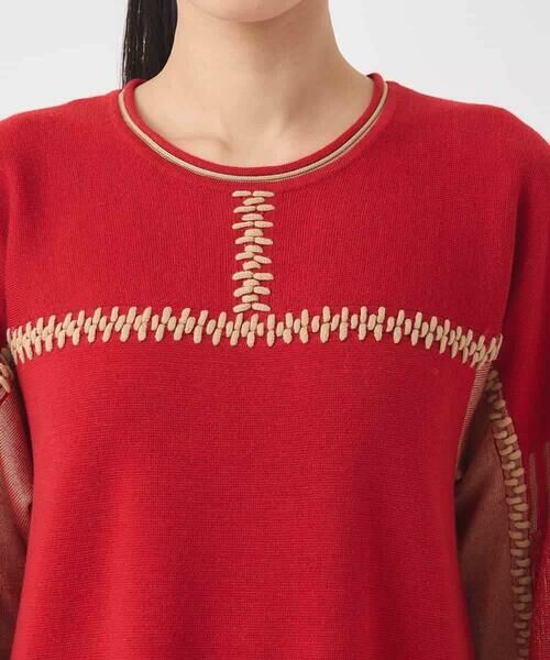 HIROKO BIS / ヒロコビス チュニック | プレーティング刺繍ニットチュニック | 詳細3