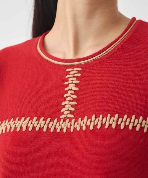 HIROKO BIS / ヒロコビス チュニック | プレーティング刺繍ニットチュニック | 詳細4