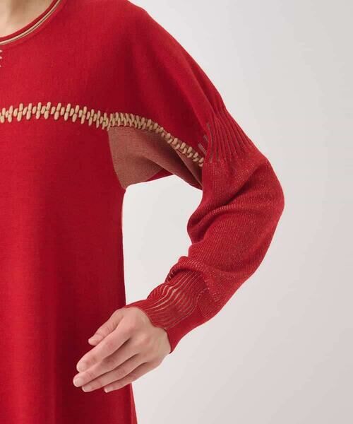 HIROKO BIS / ヒロコビス チュニック | プレーティング刺繍ニットチュニック | 詳細6