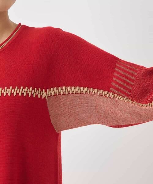 HIROKO BIS / ヒロコビス チュニック | プレーティング刺繍ニットチュニック | 詳細8
