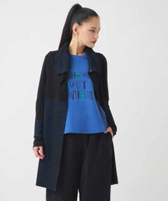 HIROKO BIS / ヒロコビス カーディガン・ボレロ | プレーティング刺繍ニットロングカーディガン