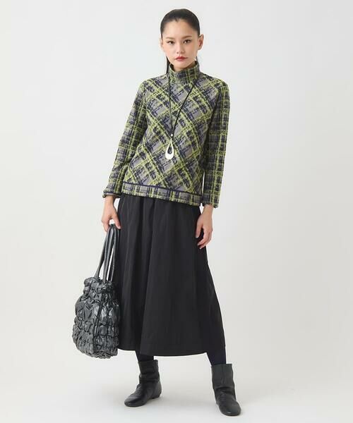 HIROKO BIS / ヒロコビス ロング・マキシ丈スカート | 異素材ジョイントニットスカート | 詳細11