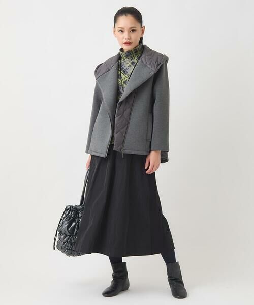 HIROKO BIS / ヒロコビス ロング・マキシ丈スカート | 異素材ジョイントニットスカート | 詳細14