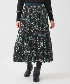 HIROKO BIS / ヒロコビス ロング・マキシ丈スカート | リーフプリントスカート /洗濯機で洗える