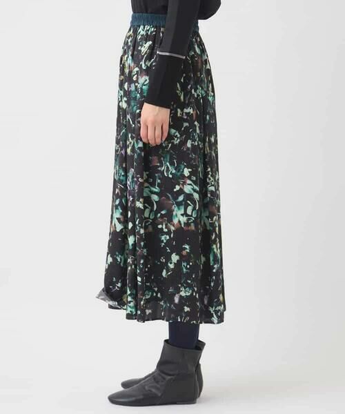 HIROKO BIS / ヒロコビス ロング・マキシ丈スカート | リーフプリントスカート /洗濯機で洗える | 詳細1