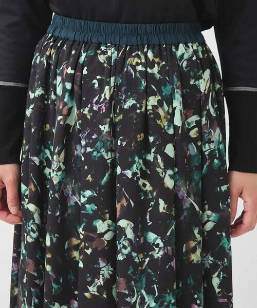 HIROKO BIS / ヒロコビス ロング・マキシ丈スカート | リーフプリントスカート /洗濯機で洗える | 詳細3