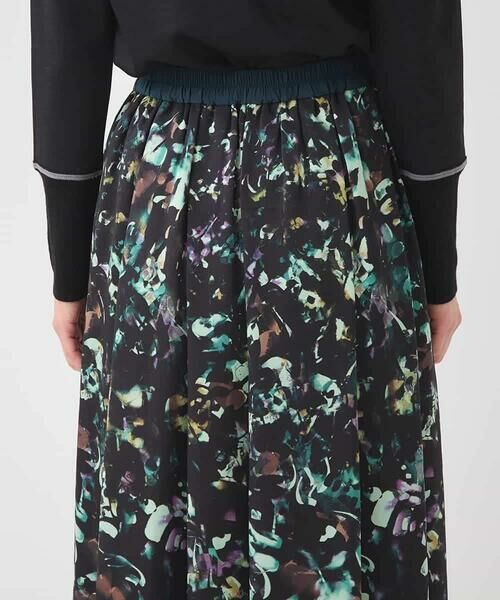 HIROKO BIS / ヒロコビス ロング・マキシ丈スカート | リーフプリントスカート /洗濯機で洗える | 詳細4