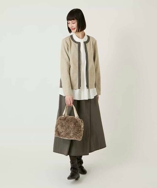 HIROKO BIS / ヒロコビス ロング・マキシ丈スカート | ステッチデザインフレアスカート /洗える | 詳細5