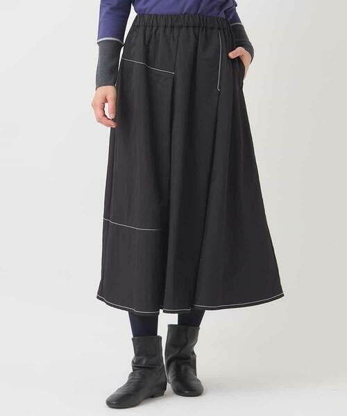 HIROKO BIS / ヒロコビス ロング・マキシ丈スカート | ステッチデザインフレアスカート /洗える | 詳細13
