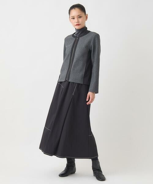 HIROKO BIS / ヒロコビス ロング・マキシ丈スカート | ステッチデザインフレアスカート /洗える | 詳細15