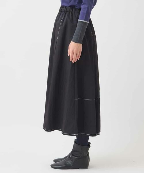 HIROKO BIS / ヒロコビス ロング・マキシ丈スカート | ステッチデザインフレアスカート /洗える | 詳細6