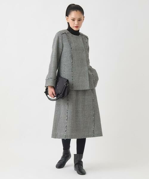 HIROKO BIS / ヒロコビス ノーカラージャケット | 千鳥チェックツイードジャケット | 詳細18