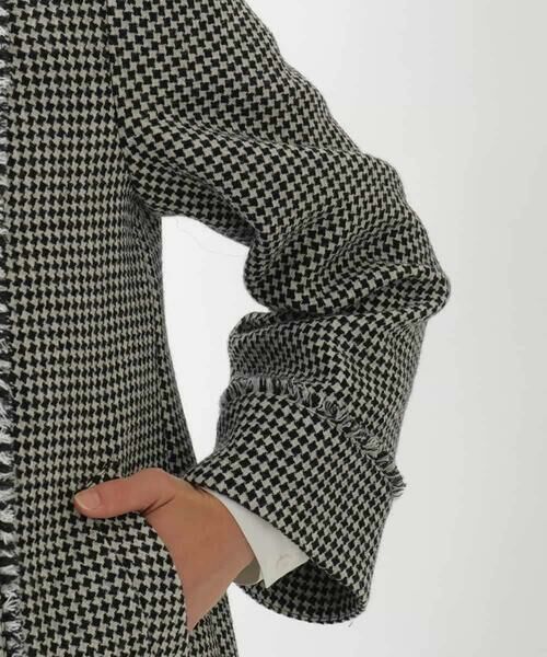 HIROKO BIS / ヒロコビス ノーカラージャケット | 千鳥チェックツイードジャケット | 詳細6