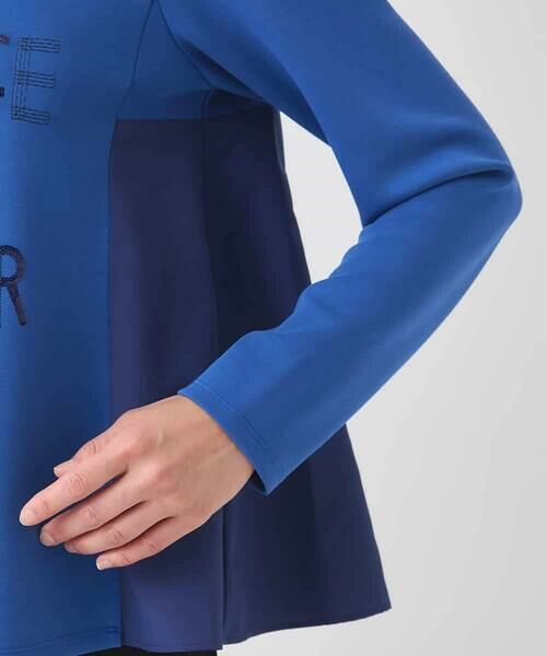 HIROKO BIS / ヒロコビス カットソー | スパンコール刺繍ロゴプルオーバー /洗える | 詳細5