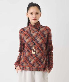 HIROKO BIS / ヒロコビス カットソー | チェックパイルジャカードプルオーバー