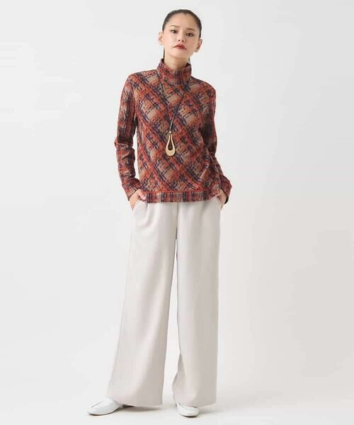 HIROKO BIS / ヒロコビス カットソー | チェックパイルジャカードプルオーバー | 詳細14