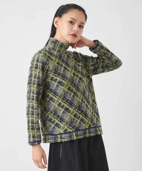 HIROKO BIS / ヒロコビス カットソー | チェックパイルジャカードプルオーバー | 詳細8