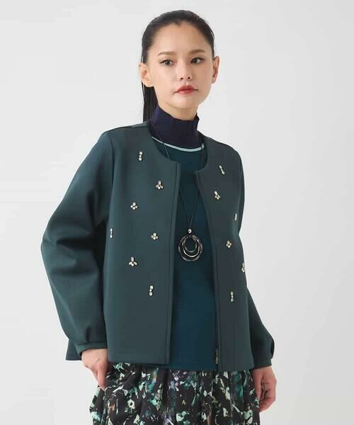 HIROKO BIS / ヒロコビス カーディガン・ボレロ | ビジューエンブロイダリーカーディガン /洗える | 詳細11